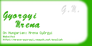 gyorgyi mrena business card
