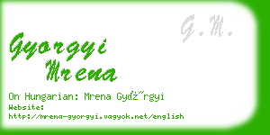 gyorgyi mrena business card